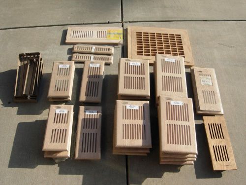 Lot of various wood vent registers 24 pieces for sale