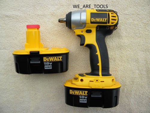 New Dewalt DC823 18V Cordless Impact Wrench 3/8&#034;, 2 DC9096 Batteries 18 Volt XRP