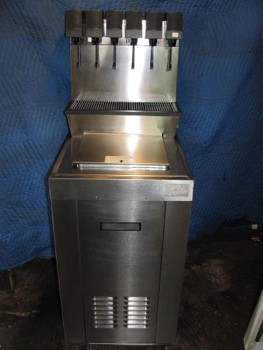 CORNELIUS 6 HEAD SODA COKE DISPENSER + COLDPLATE ICEBIN STAINLESS STEEL STAND