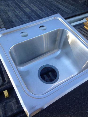 KOHLER STAINLESS STEEL UTILITYT/BAR SINK ,2 HOLE 22 GUAGE, W/ NEW BAR SINK FAUCE