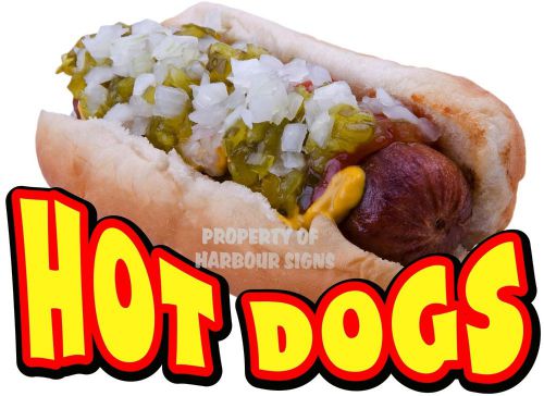 Hot Dogs Decal 24&#034; HotDogs Concession Restaurant Cart Food Truck Vinyl Sticker