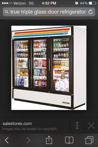 True brand triple door commercial fridge