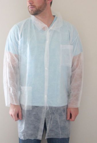 3 LARGE POLYPROPYLENE LAB COATS FREE SHIPPING