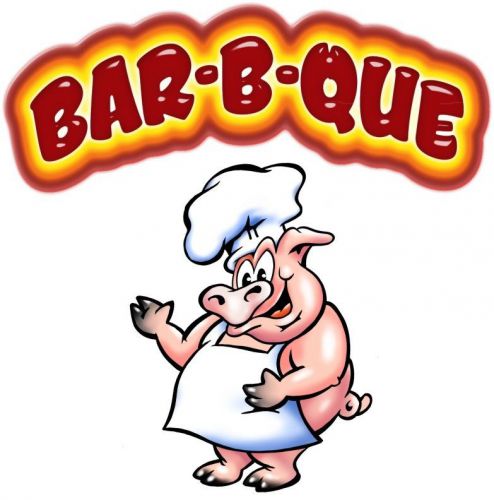 Bar-b-que bbq barbeque concession decal 18&#034; food trucks for sale