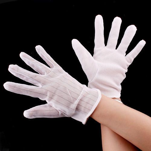 Anti-static Anti-skid Gloves ESD PC Computer Working White