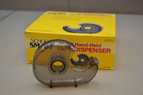 NEW 12 Plastic Refillable Handheld Tape Dispenser 1&#034; Core for 1/2&#034; Tape Smoke