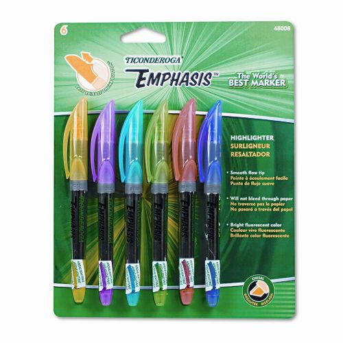 Dixon® Ticonderoga Emphasis Pocket Style Highlighter, Chisel Tip Set of 18