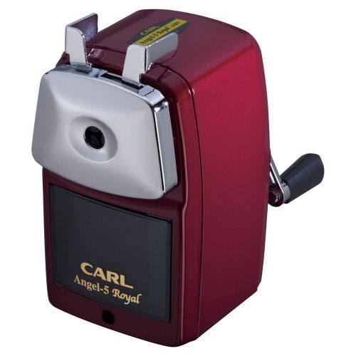 CARL Angel-5 Royal Hand-cranked Pencil Sharpener   A5RY-R RED  JAPAN F/S