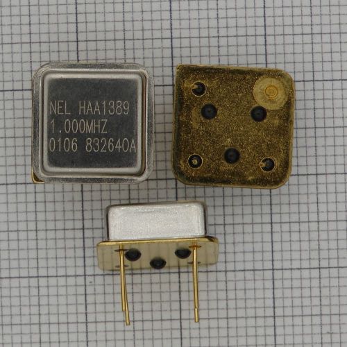 NEL CRYSTAL OSCILLATORS 1.000 MHZ  HAA1389 (2 PCS)