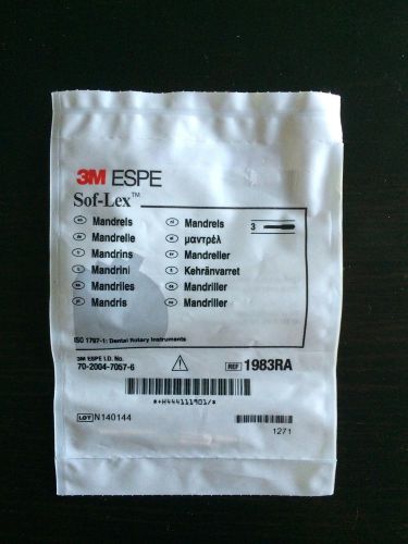 3M ESPE Sof-Lex Mandrels RA 3/PK #1983RA USA PKG