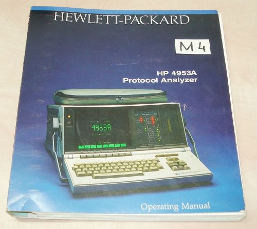 Operating Manual for HP 4953A Protocol Analyzer