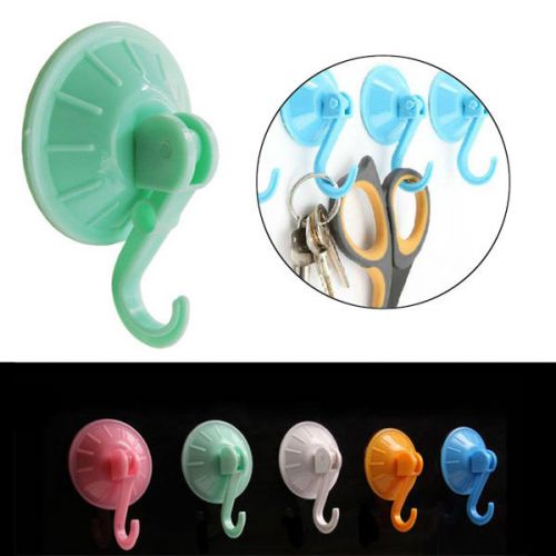 10 Pcs Lot Plastic Suction Cup Sucker Wall Window  Kitchen Hooks-Color Random