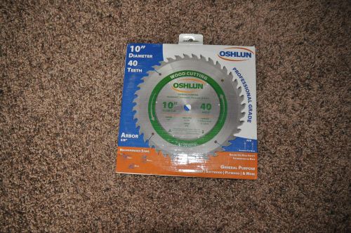 OSHLUN SBW-100040 10&#034; X 40 TEETH WOOD CUTTING SAW BLADE W/ ARBOR 5/8&#034;