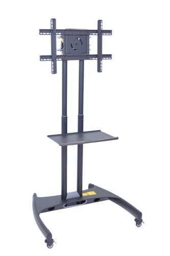 Luxor Adjustable Flat Panel Cart Gray