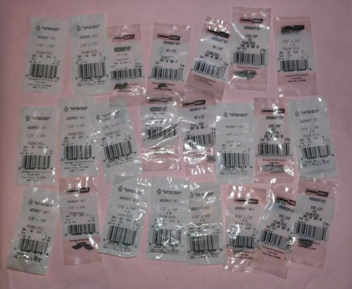 23 individual packs of 2 Woodruff Keys various sizes 1/6 x 1/2 - 3/16 x 3/4 keys