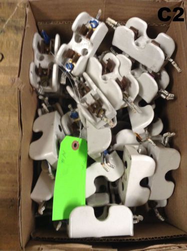 Grab Box of 30 White Ceramic Fuse Holder