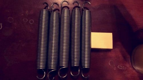 4 Heavy Duty Metal Extension Springs ~ New &amp; Unused ~ 5&#034; Spring ~ 7&#034; w/ Hooks