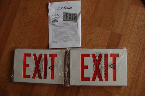 Exit sign astralite model tp-u-r-w-em led red emergency sign new in box for sale