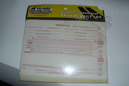 Hi Way Distributing Carbonless Loose Leaf Driver&#039;s Daily Log