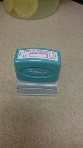 Xstamper 1350 SPECIALTY STAMP &#034;FAXED&#034; RED / GREEN BODY