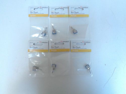 RADIO SHACK 275-634 MINI FLAT TOGGLE SWITCH - LOT OF 6 - BRAND NEW - FREE SHIP