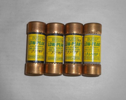 Lot of 4 - Bussmann Low Peak LPJ-10SP fuse 10 amp LPJ10SP