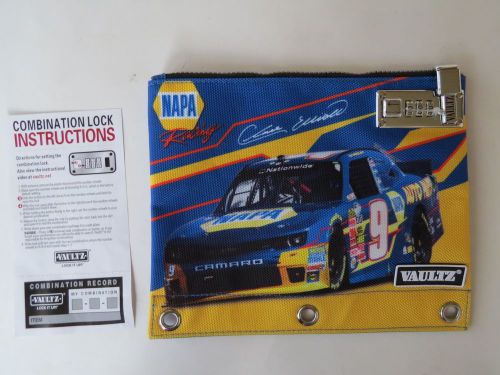 NWT Vaultz Pouch locking combo Binder case tote travel Chase Elliott race car