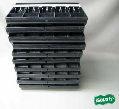 (10) APG CASH DRAWER BLACK PLASTIC MONEY CURRENCY SORTING POS TRAY M-15K-5B NR