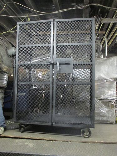 Security storage steel mess cages on wheels - 4 shelfs - 49&#034;x 23&#034;x 77&#034; for sale