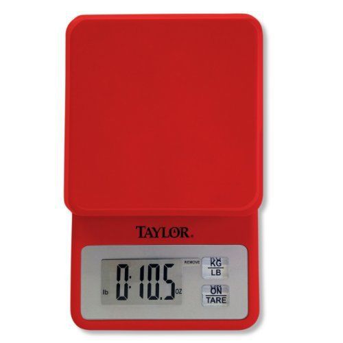 Taylor compact digital scale, red 4246184 taylor precision for sale