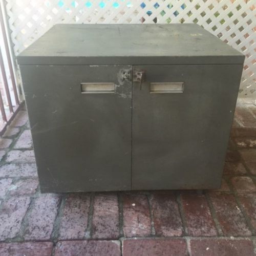 Industrial metal cabinet on wheels / casters