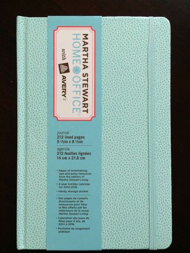 MARTHA STEWART Home Office Premium Textured Journal NEW BLUE TEAL