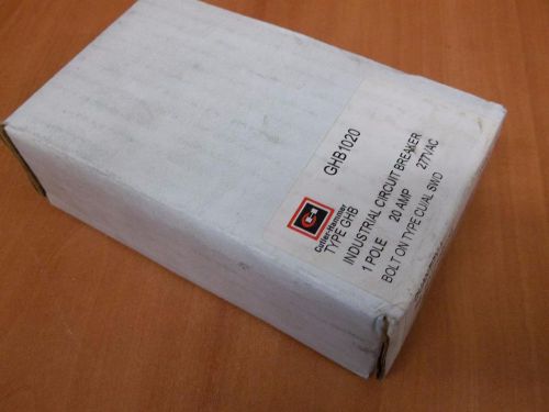 Cutler-Hammer GHB1020 Circuit Breaker 277V 20A 1P - BRAND NEW IN BOX