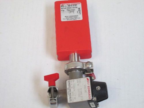 Edwards PV16MKS &amp; APG-L-NW16  SS Pneumatic Isolation Valve Active Pirani Gauge