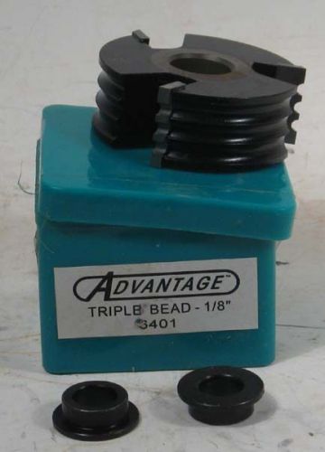 ADVANTAGE 1/8&#034; TRIPLE BEAD SHAPER CUTTER - 3/4&#034; BORE WITH 1/2&#034; INSERT BUSHINGS