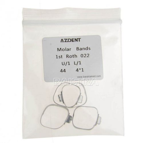 Dental orthodontic roth buccal tube bands for first molar 0.022&#034; #44 for sale