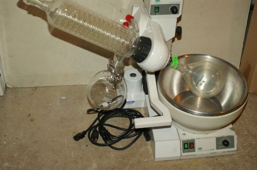 Buchi r114 rotary evaporator rotavapor complete w/b480 bath &amp; coil condenser for sale