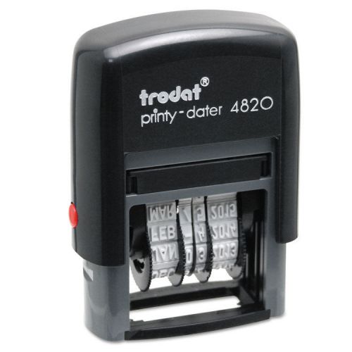 Trodat Economy Stamp, Dater, Self-Inking, 1 5/8 x 3/8, Black