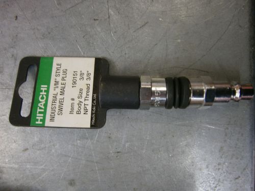 HITACHI SWIVEL MALE PLUG 190151 NPT THREAD 3/8&#034; BODY SIZE 3/8&#034;