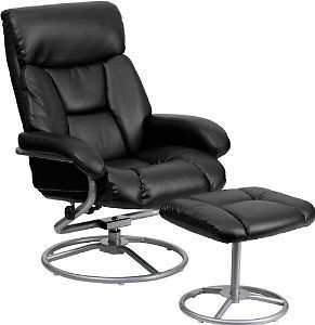 Flash Furniture BT-70230-BK-CIR-GG Contemporary Recliner and ottoman