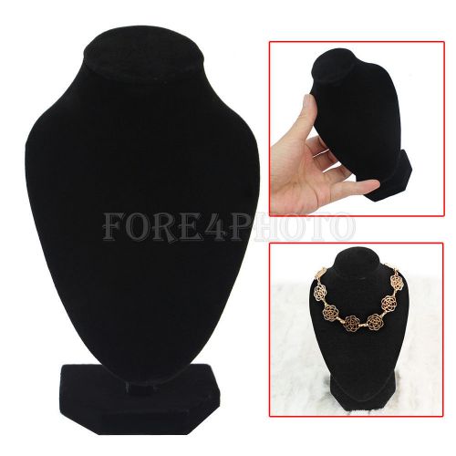 Velvet necklace chain jewelry display stand showcase neck bust holder rack hot for sale