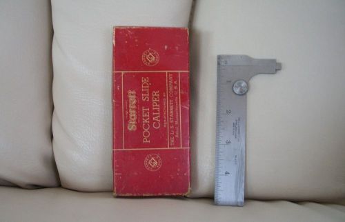 Vintage Starrett 425 5&#034; Machinist Stainless Pocket Slide Caliper