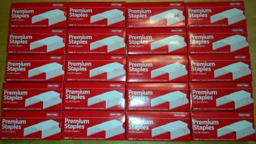 1/4&#034; STAPLES 20 BOXES NEW