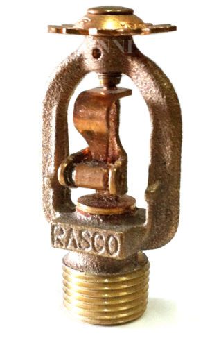 165*f fusible link brass pendent sprinkler, rasco- reliable model g, 1/2&#034; npt for sale