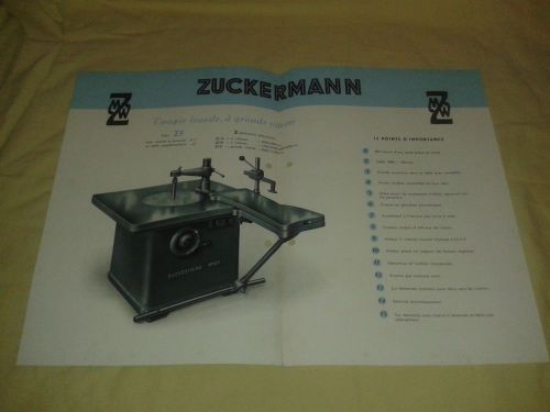 RARE VINTAGE LOT 5 ZUCKERMANN MACHINES BROCHURES 50&#039;S