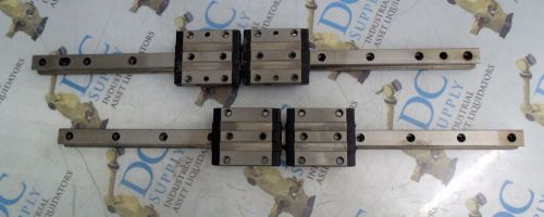 THOMSON ACCUSLIDE LINEAR GUIDE RAIL 22&#034; W/ CG25AABN-M047 TRUCKS, LOT OF 2