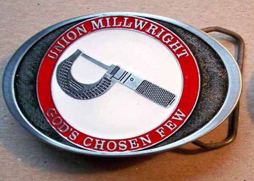 Belt Buckle Union Millwright + free starrett catalog + 2 starrett pkt charts #2