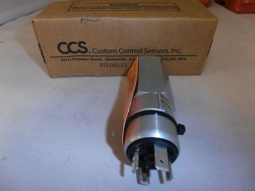 CUSTOM CONTROL SENSORS 6710P37 PRESSURE SENSOR 40 PSI / 3000 PROOF 125V  NNB