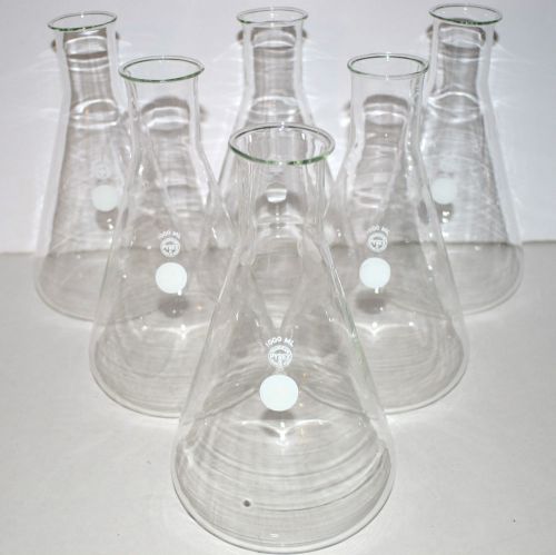 PYREX 1000 ml Beakers x 6 New Old Stock