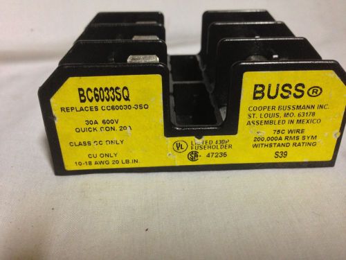 Buss Three Pole Fuse Holder, Lot of 5